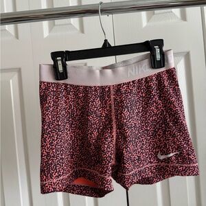 Nike Pink and Black Athletic Shorts